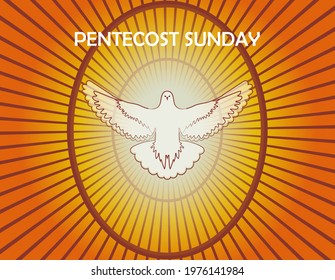 Vector illustration of Pentecost Sunday with nice and creative design. Gifts of the Holy spirit Pentecost Sunday 