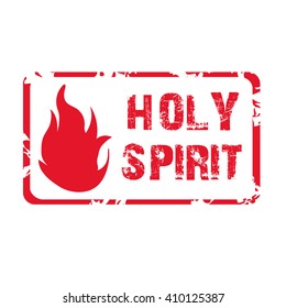 Vector illustration of Pentecost Sunday stamp.