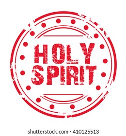 Vector illustration of Pentecost Sunday stamp.