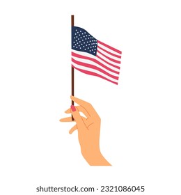 vector illustration of people celebrating american independence day