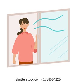 Vector illustration of people combating the coronavirus. New norms for prevent the spread of COVID-19. stretching
