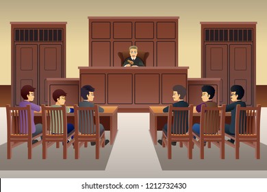 Vector Illustration People Court Scene Stock Vector (Royalty Free Vector Illustration People Court Scene Stock Vector (Royalty Free
