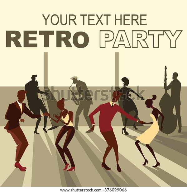 Vector Illustration People Dancing Twist On Stock Vector (royalty Free 