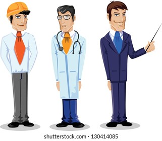 Vector illustration of people different professions