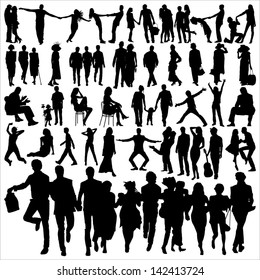 Vector illustration of people in different situations