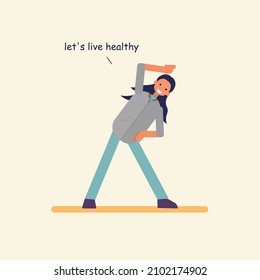 vector illustration of people exercising