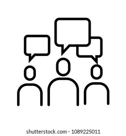 Vector Illustration People Feedback. Icon Application Feedback