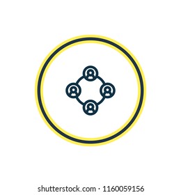 Vector illustration of people icon line. Beautiful events element also can be used as collaboration icon element.
