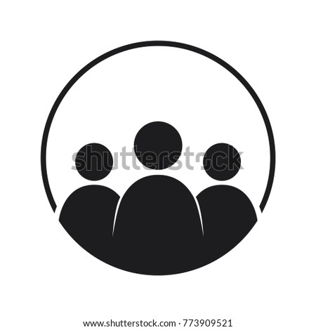 Vector illustration of people icon on white background