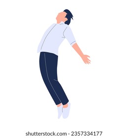 vector illustration of people jumping happily