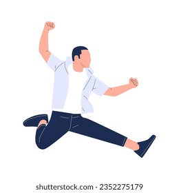 ilustración vectorial de la gente saltando por alegría