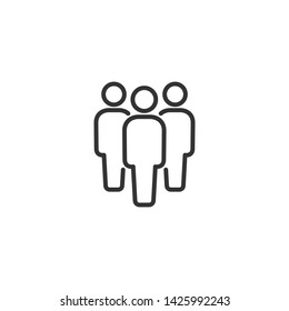 Vector illustration of people line icon.