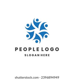 Vector Illustration People Logo Design Template