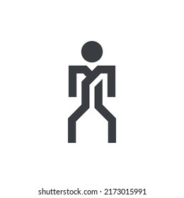vector illustration of people logo template. isolated icon element.
