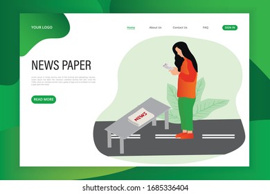 Vector illustration of people and other elements for landing pages,