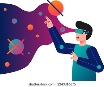 vector illustration of people using the latest technology