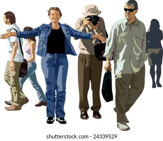 Vector illustration of peoples group