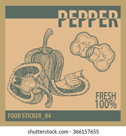 vector illustration of pepper