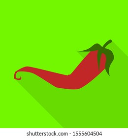 Vector illustration of pepper and hot sign. Graphic of pepper and chili Stock symbol for web.