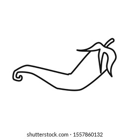 Vector illustration of pepper and hot sign. Graphic of pepper and chili Stock symbol for web.