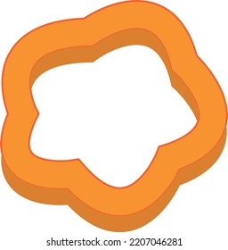 Vector illustration of pepper. yellow piece and slice of sweet bulgarian pepper. eps 10