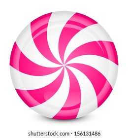 Vector illustration of peppermint candy