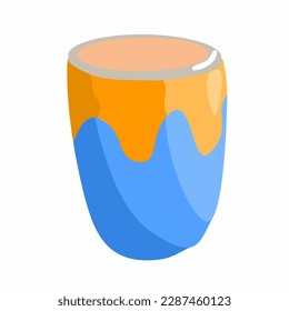 Vector illustration, percussion instrument in bright colors.