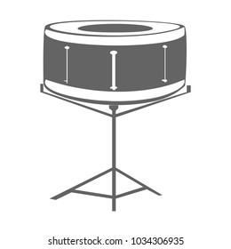 Vector illustration of percussion isolated on a white background. Black and white. Percussion , musical instrument in flat style.