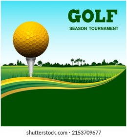 The vector illustration is perfect for a golf tournament poster.