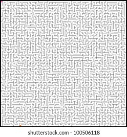 Vector illustration of perfect maze. EPS 8 vector file included