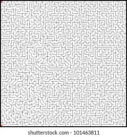 Vector illustration of perfect maze. EPS 8 vector file included