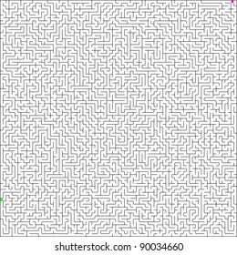 Vector illustration of perfect maze. EPS 8 vector file included