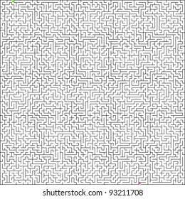 Vector illustration of perfect maze. EPS 8 vector file included