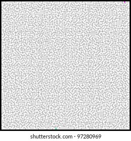 Vector illustration of perfect maze. EPS 8 vector file included