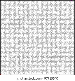 Vector illustration of perfect maze. EPS 8 vector file included