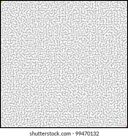 Vector illustration of perfect maze. EPS 8 vector file included