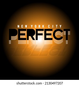 vector illustration of perfect new york city lettering on light background