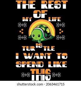 Vector Illustration. Perfect Turtle in Black Background. Unique Line art Style
