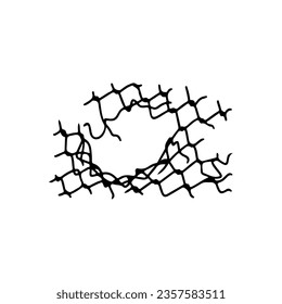 vector illustration of a perforated iron fence