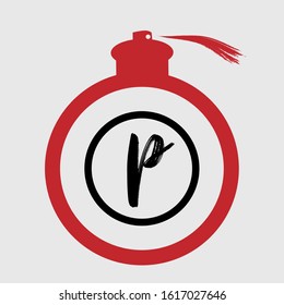 vector illustration of a perfume container, can be used for your product logo or product icon