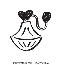 Vector Illustration of Perfume Cosmetics Product Icon on Isolated Background. Use This Hand Drawing or Sketch Icon For Graphic Design, Poster, Shirt Design and More.
