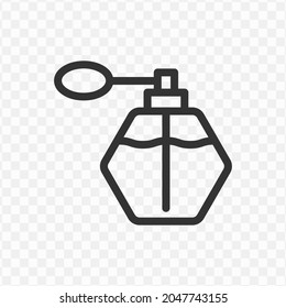 Vector illustration of perfume icon in dark color and transparent background(png).