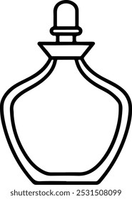 Ilustración vectorial de perfume aislado sobre fondo blanco. Concepto de trajes y accesorios de ropa