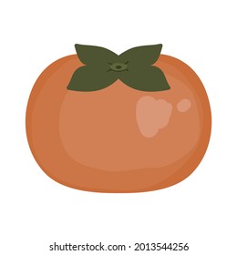 Vektorgrafik von Persimmon, einer Herbstfrucht.