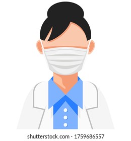 ilustración de vector persona de prevención para covid-19