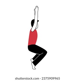 Vektorgrafik einer Person, die Yoga macht
