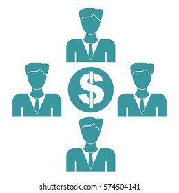 Vector Illustration of Person with Dollar in Green Icon
