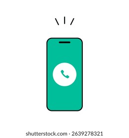 Vector Illustration of a Person Making a Phone Call with a Smartphone