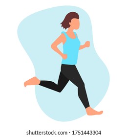 Vector illustration of a person running.