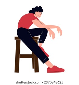 vector illustration of a person sitting